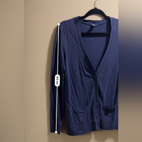 Gap Ladies Size S Navy Lightweight Button-up Cardigan - Picture 11 of 16